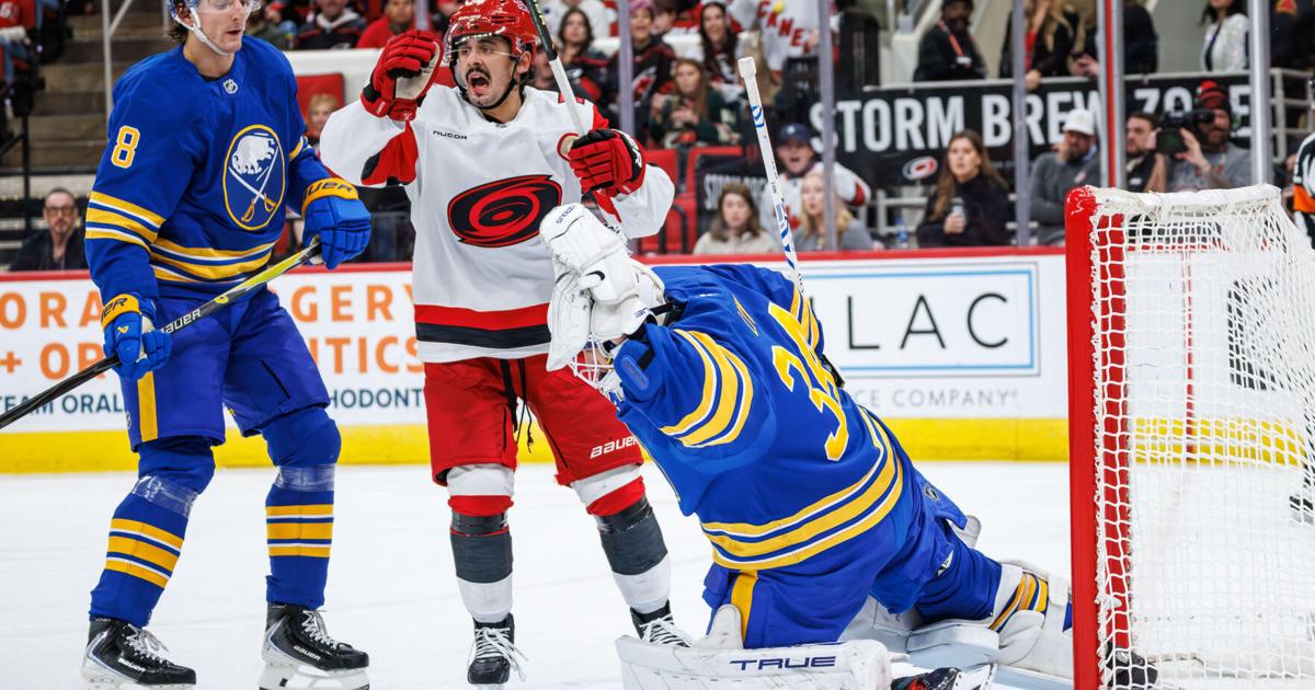 Hurricanes extend winning streak to 3 games with a 6-3 victory over the Sabres |
