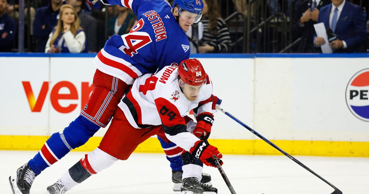 Carolina rookies Legault, Nystrom make team history by scoring 1st NHL points in win over Sabres | Sports