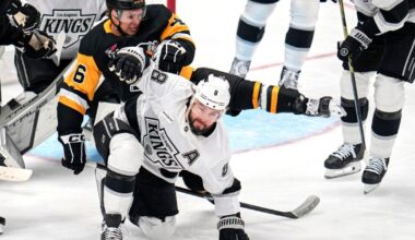 Fiala breaks tie with 500th NHL point, Kings open 6-game trip with 3-2 win over Penguins | Sports