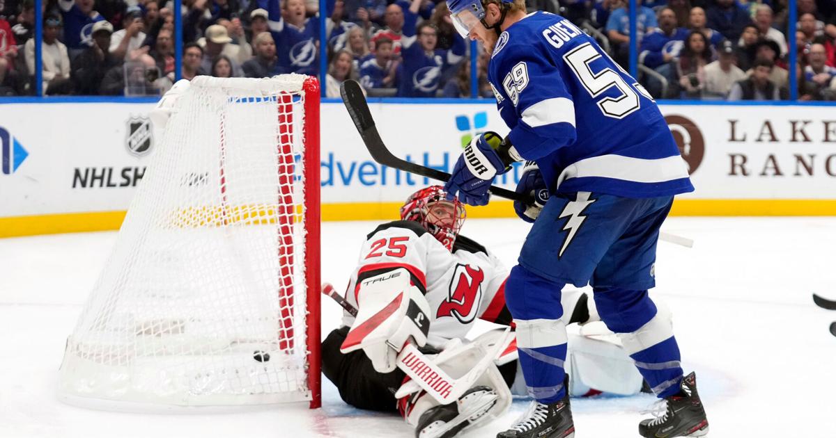 Guentzel gets 8th career hat trick as Lightning beat Devils 5-1 |