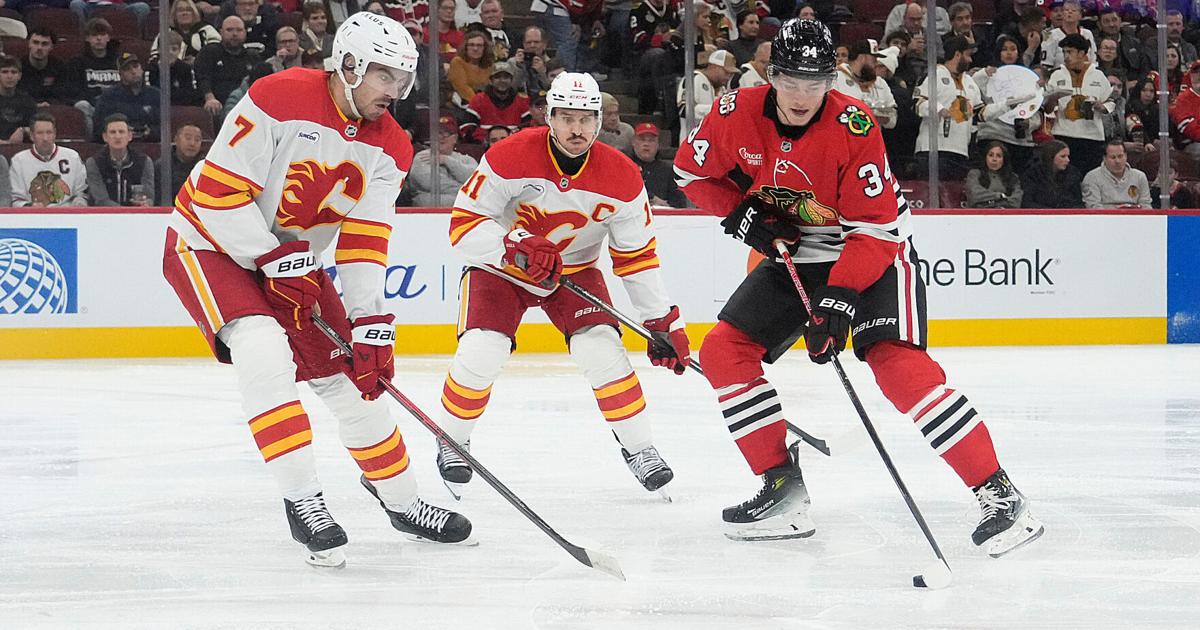 Connor Bedard scores 3 times as the Blackhawks beat the Flames 5-2 | Sports
