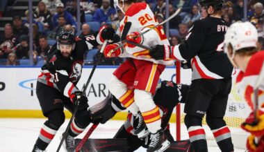 Morgan Frost breaks 3rd-period tie, NHL-worst Flames beat Sabres 6-2 | National