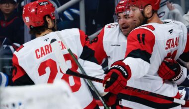 Jordan Staal scores twice in Hurricanes' 4-3 victory over Jets |