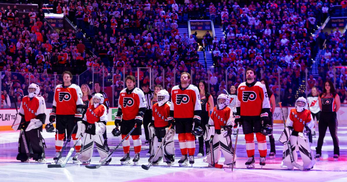 Flyers set franchise record with 3 goals in 26 seconds and beat Devils 6-3 on Bernie Parent Tribute |