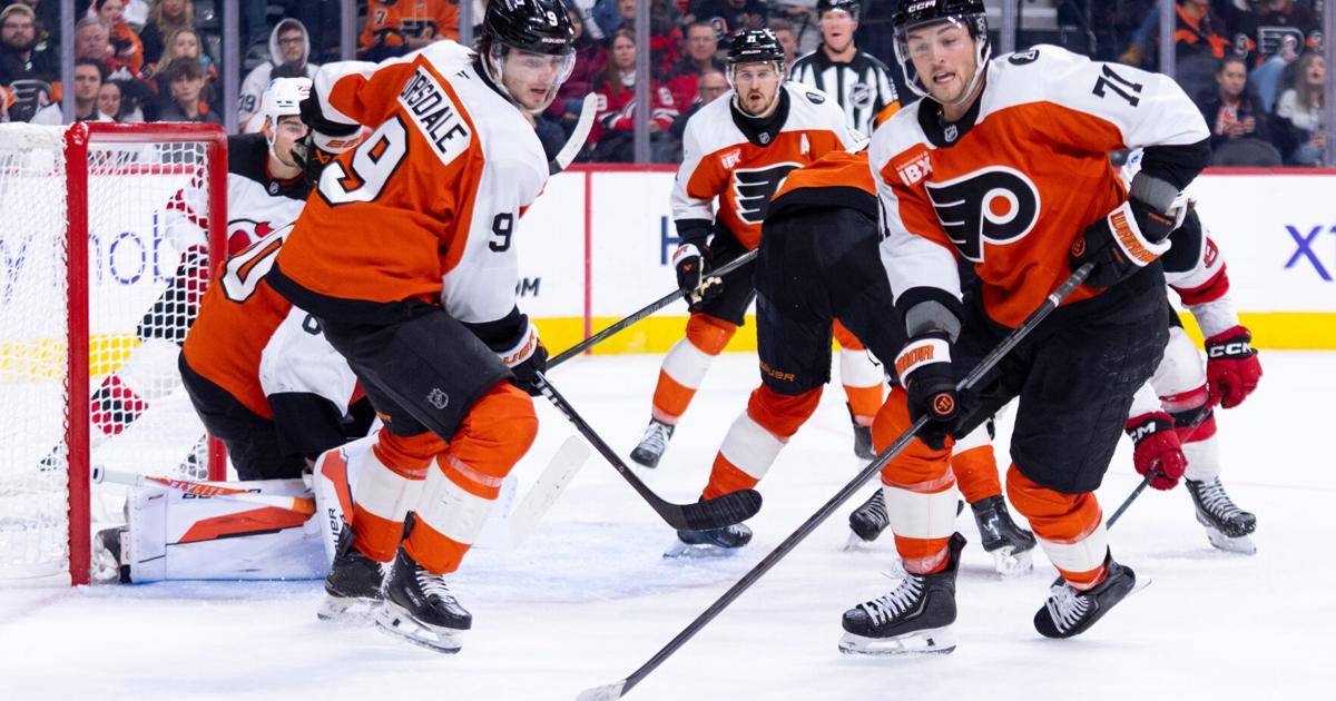 Flyers shoot, they score, again and again. Michkov, Foerster twice, score 3 goals in 26 seconds |