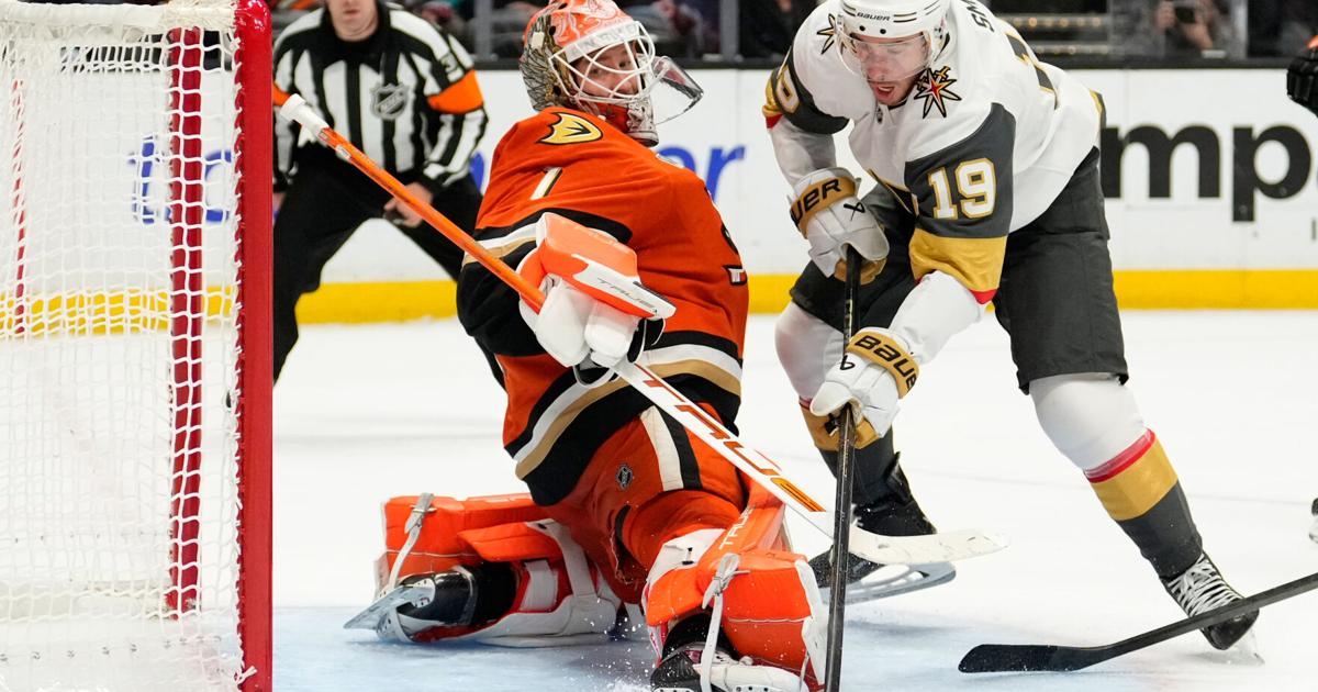 Cutter Gauthier capitalizes on Mitch Marner's mistake to give Ducks 4-3 OT win over Golden Knights |
