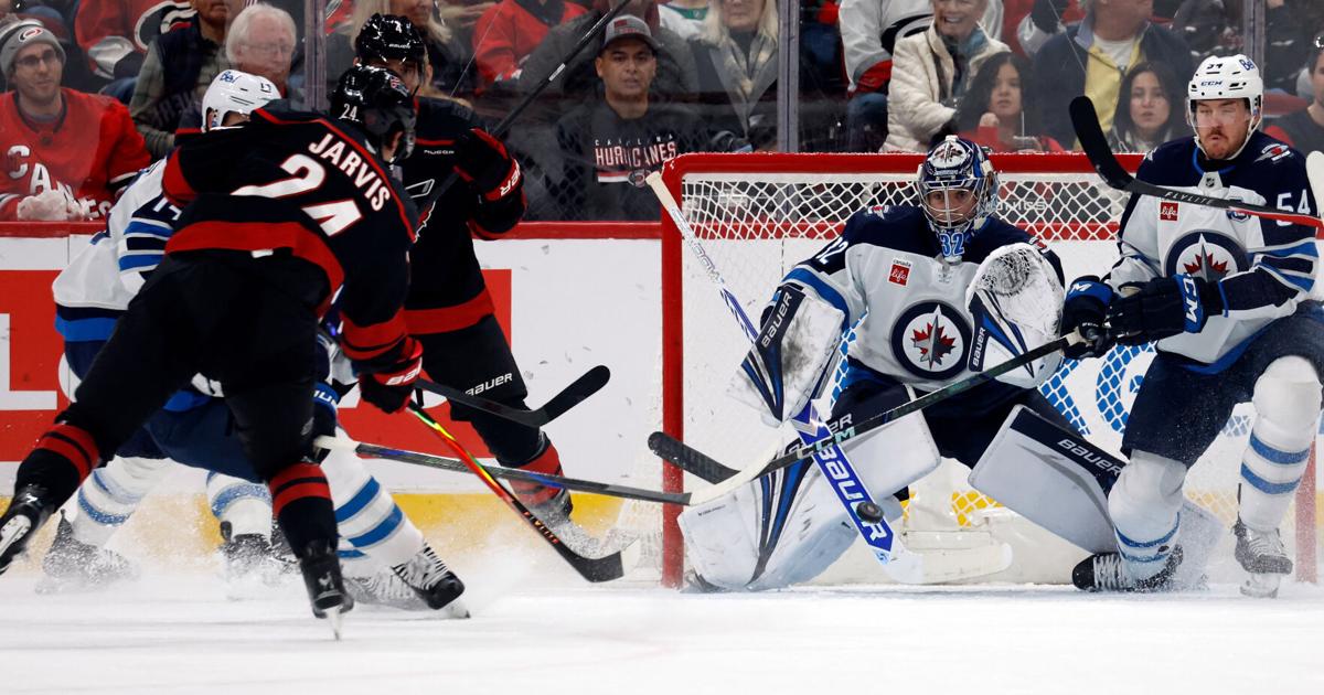 Jarvis scores a hat trick as Hurricanes pull away in third period to beat Jets 5-1 | National Sports