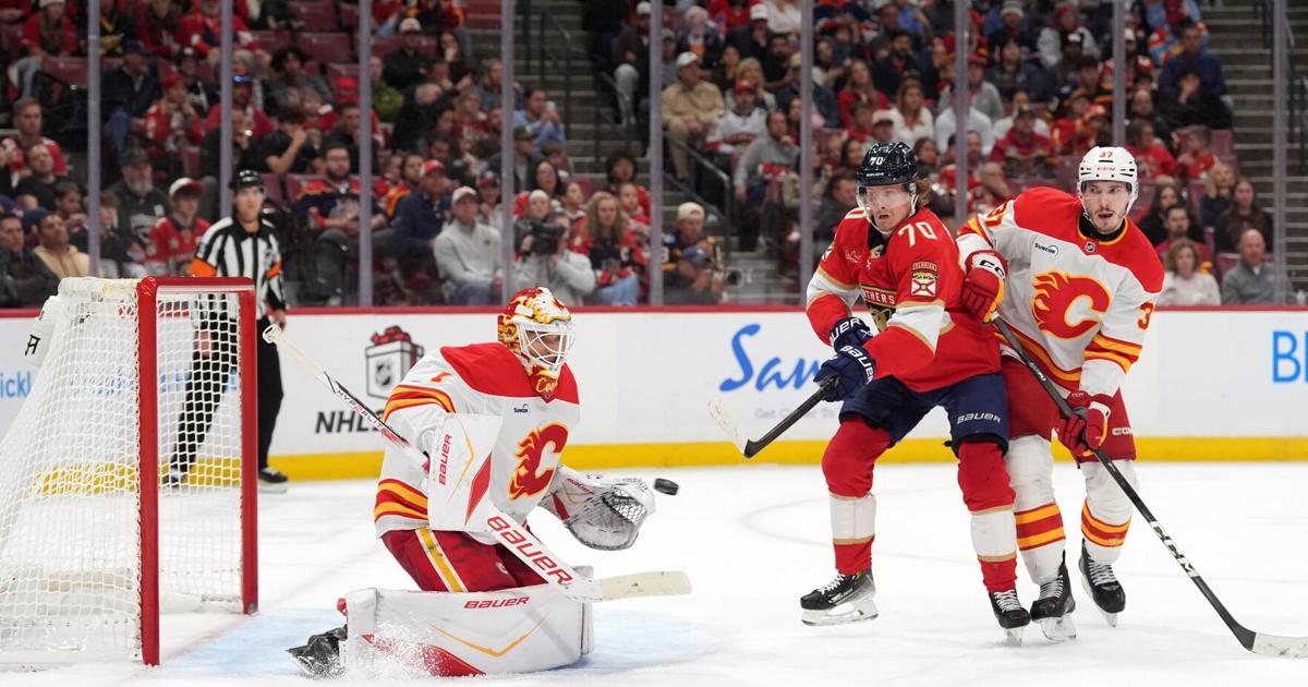 Kadri helps Flames beat Panthers 5-3, sending Cup champs to 4th loss in 6 home games | National