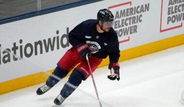 Smith, Pinelli top Blue Jackets skate report, Werenski to play
