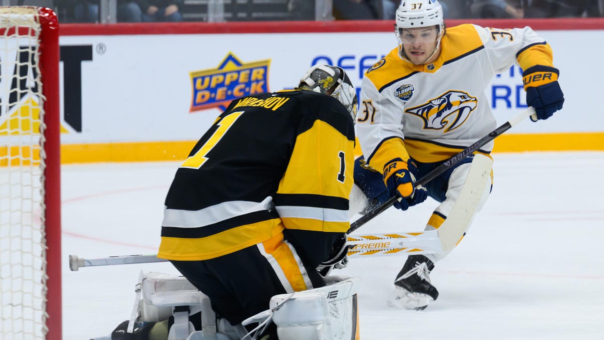 Predators lose 4-0 to Penguins on Sergey Murashov's first career win