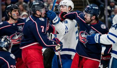 Blue Jackets fumble another late lead, lose to Maple Leafs in OT