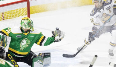 Aleksei Medvedev drawing raves for play in London Knights net
