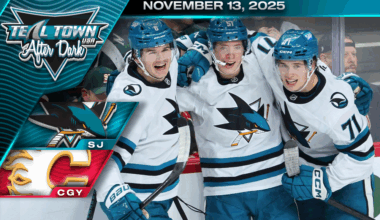 Sharks Win Streak Fizzles Away to Flames 2-0 - 11/13/2025 - Teal Town USA After Dark (Postgame)