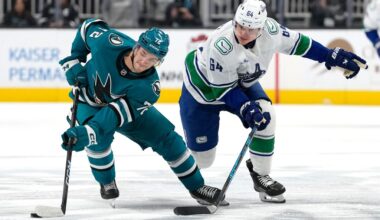 San Jose Sharks, Macklin Celebrini earn comeback win over Vancouver Canucks
