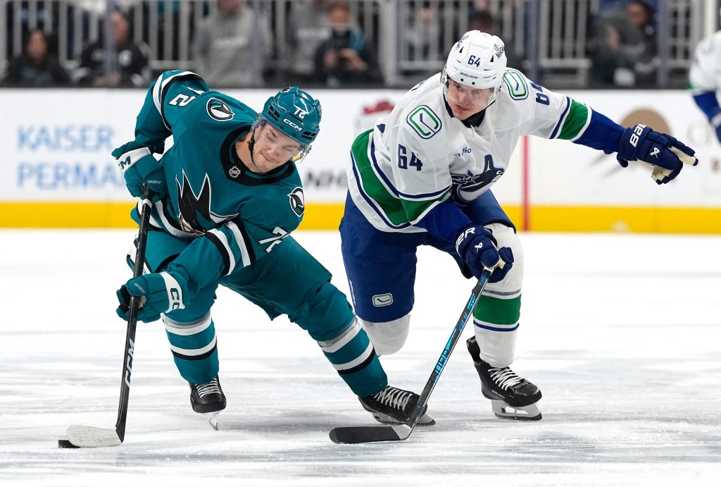 San Jose Sharks, Macklin Celebrini earn comeback win over Vancouver Canucks
