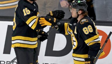 Bruins' David Pastrnak, Pavel Zacha out for Black Friday matchup