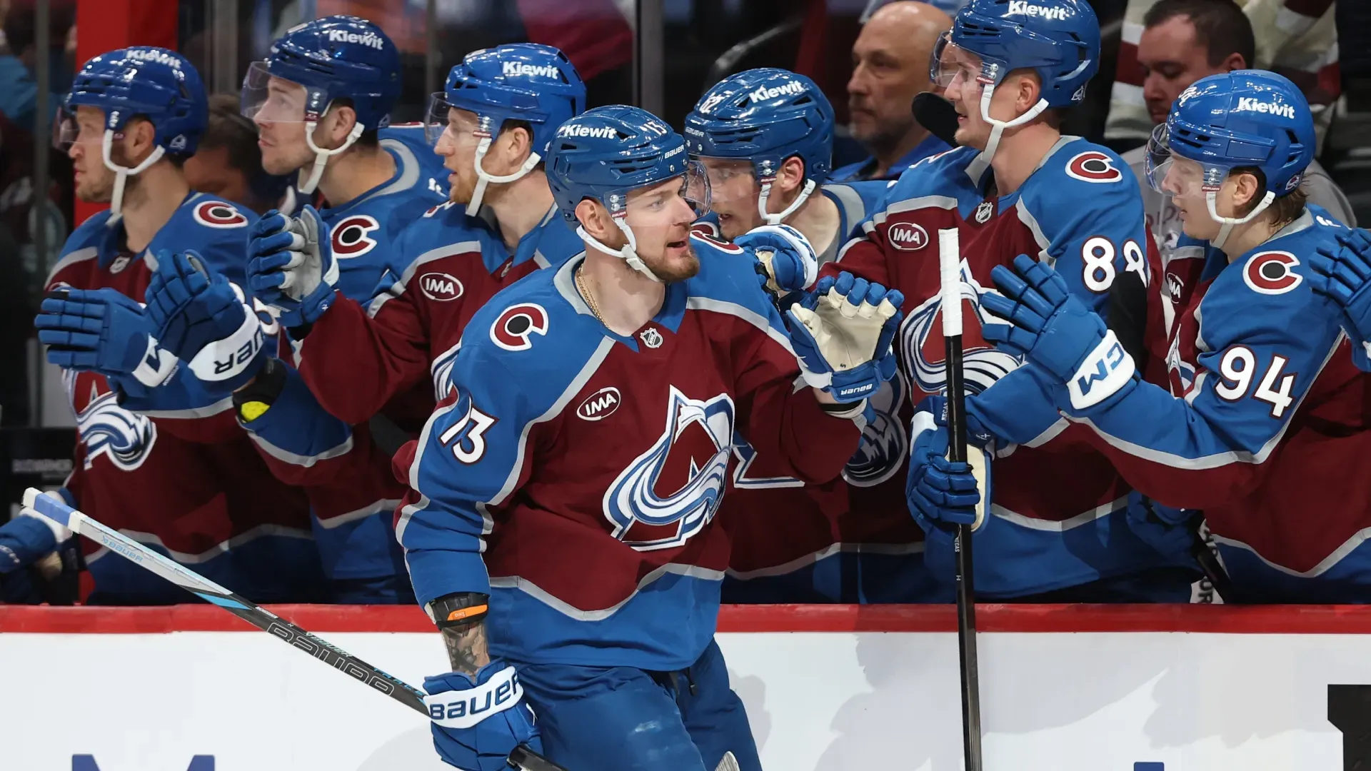 Valeri Nichushkin #13 of the Colorado Avalanche in 2025. (Source: Matthew Stockman/Getty Images)