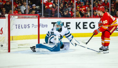 Flames Beat Sharks 2-0 For Dustin Wolf's 1st Shutout of the Season - The Hockey Writers - Calgary Flames