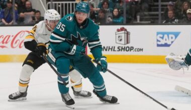 Celebrini notches 14th goal, Sharks beat Bruins 3-1