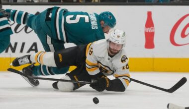 Bruins can't catch-up, lose to Sharks, 3-1
