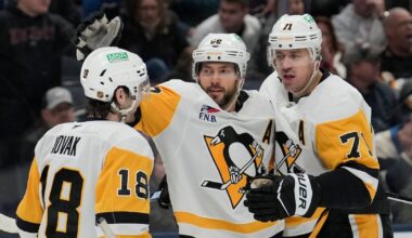 Kris Letang scores in OT, Crosby nets two as Pittsburgh Penguins beat Columbus Blue Jackets