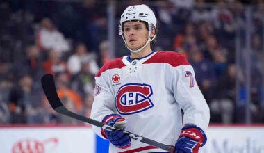 Canadiens' Jake Evans exits after hit from Capitals' Tom Wilson