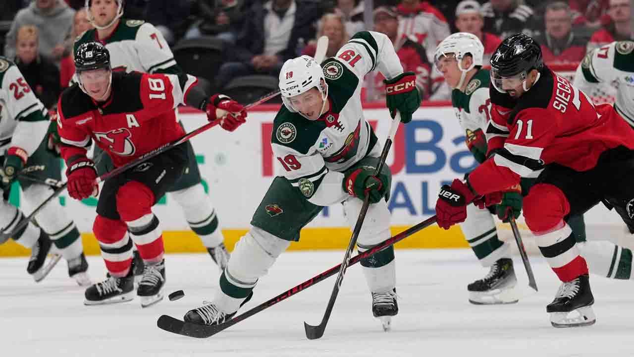 Wild's Pitlick receives match penalty for hit to head of Hurricanes' Chatfield