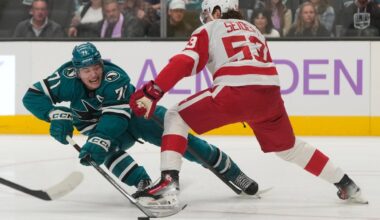 James van Riemsdyk's shootout goal lifts Red Wings over Sharks