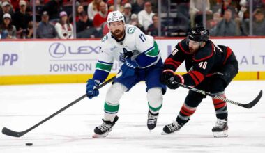 Canucks’ Filip Hronek pulled by concussion spotter vs. Hurricanes