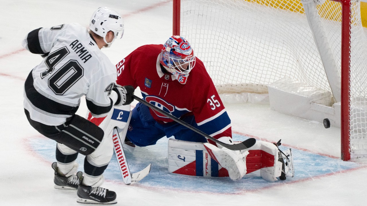 Canadiens' Montembeault falters vs. Kings, loses ground in race to Olympics