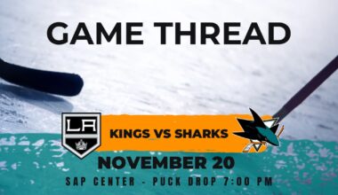 Kings at Sharks game 21: Lines, game thread and how to watch