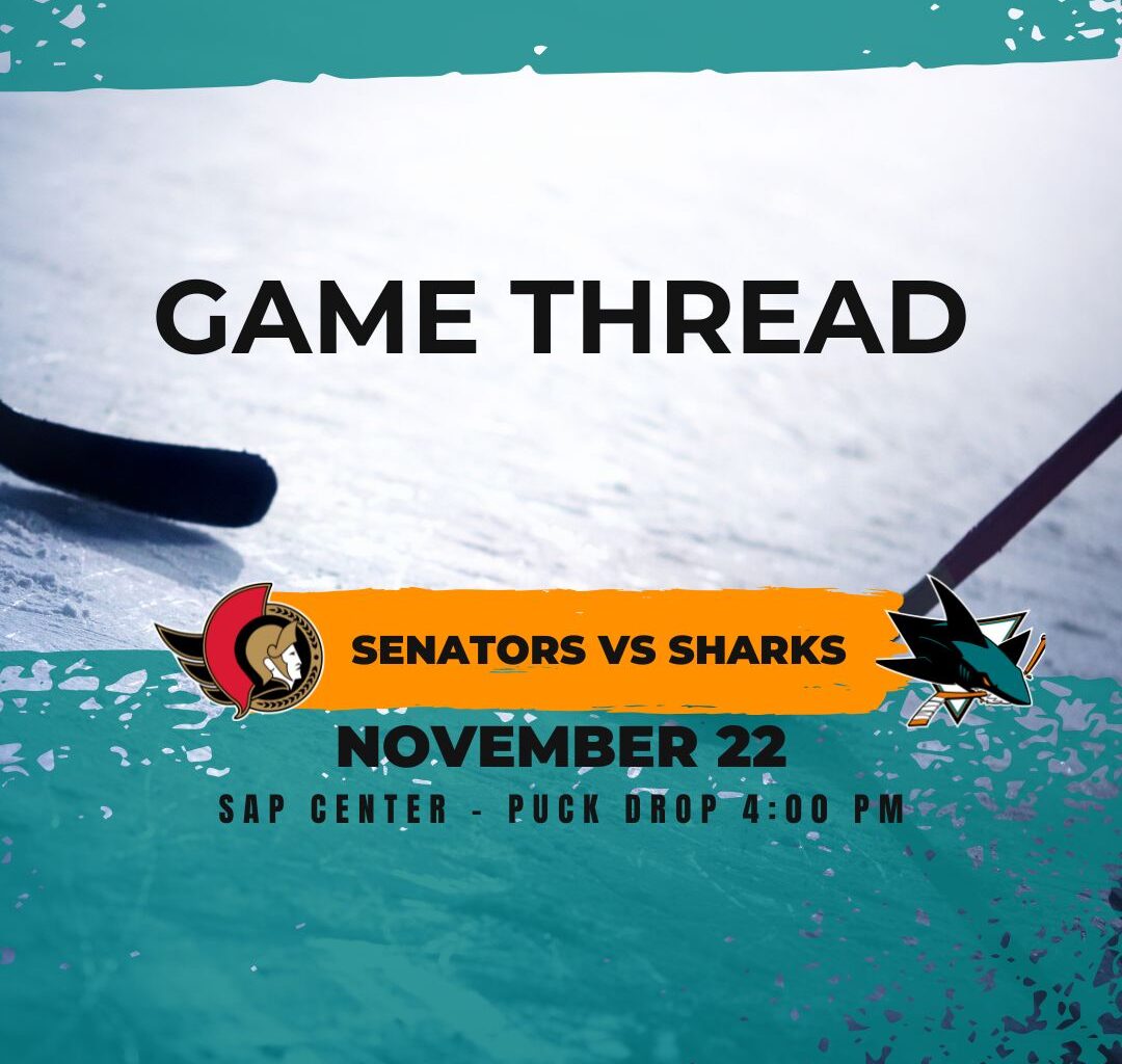 Senators at Sharks game 22: Lines, game thread and how to watch