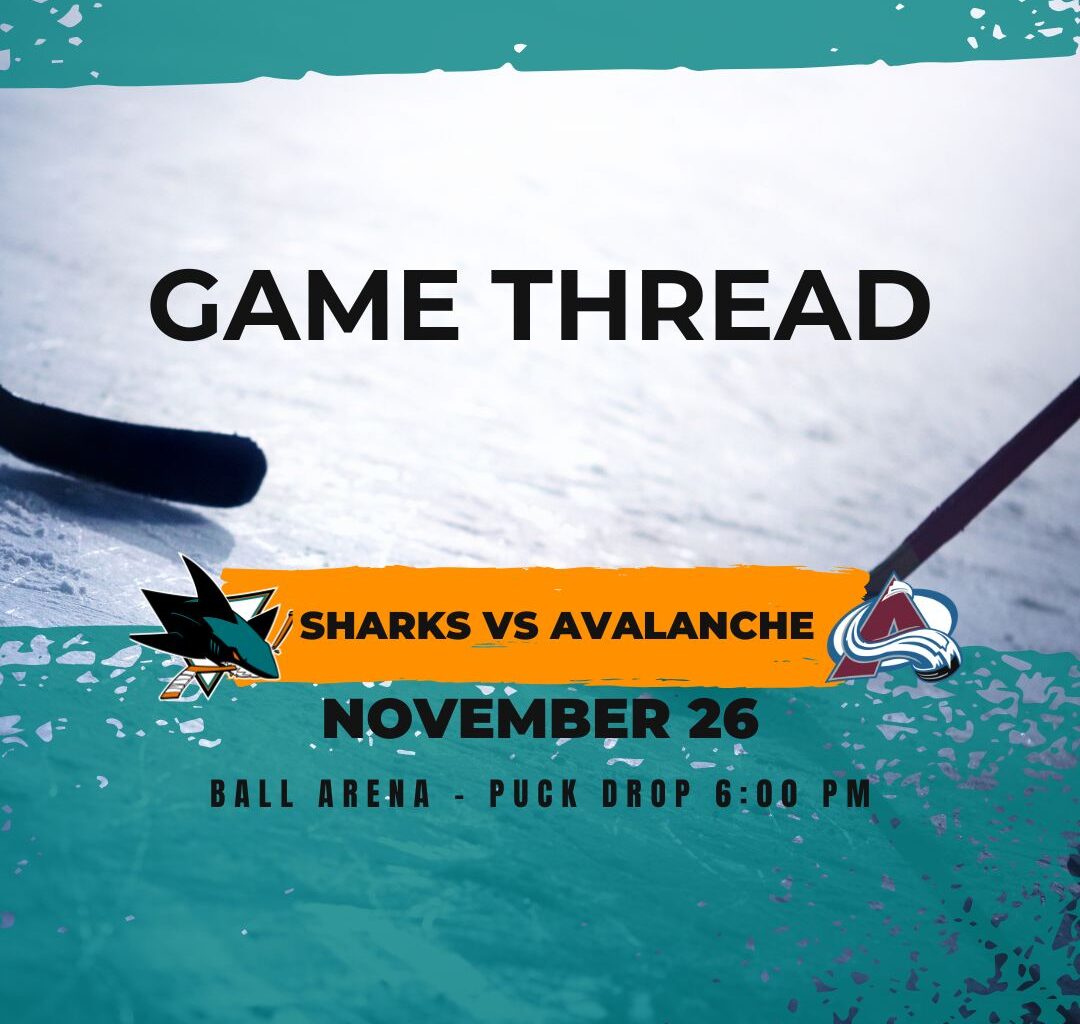 Sharks at Avalanche game 24: Lines, game thread and how to watch