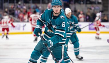 Dickinson Scores 1st NHL Goal, Sharks Lose 3-2 Shootout to Wings