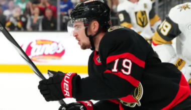 Drake Batherson skating for the Ottawa Senators