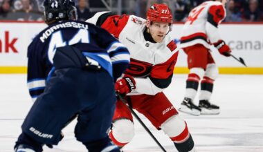 Hurricanes defeat Hellebuyck-less Jets on night of Ehlers' return to Winnipeg