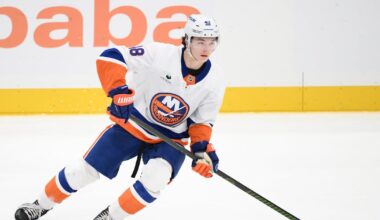 New York Islanders defenceman Matthew Schaefer season's first rookie of the month