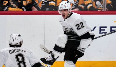 Fiala records 500th NHL point, Kings open six-game trip with win over Penguins