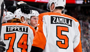 Tippett's 3-Point Night Helps Flyers Defeat Devils 5-3 - The Hockey Writers - Philadelphia Flyers