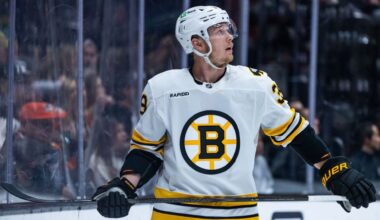 Morgan Geekie scores twice to tie goals lead, Bruins beat King in OT