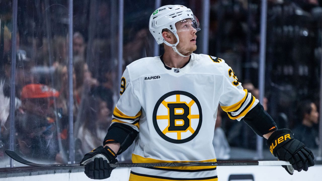 Morgan Geekie scores twice to tie goals lead, Bruins beat King in OT