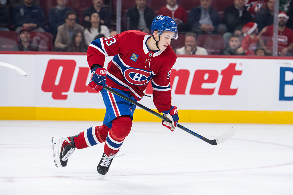 MONTREAL, QC - NOVEMBER 13: Ivan Demidov (93) of the Montréal Canadiens skates during the third period of the NHL game between the Dallas Stars and the Montreal Canadiens on Nov 13, 2025, at the Bell Centre in Montreal, QC(Photo by Vincent Ethier/Icon Sportswire via Getty Images)