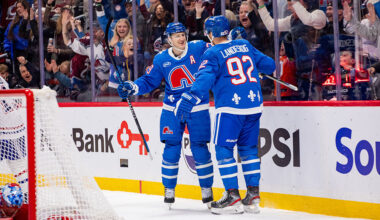 Gabriel Landeskog scores two goals, Avalanche blast the Canadiens