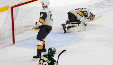 Golden Knights fall to Wild in OT after late penalty against Shea Theodore | Golden Knights