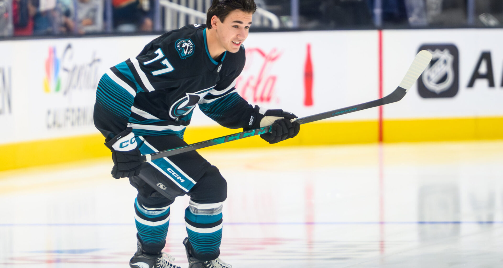 San Jose Sharks forward Michael Misa