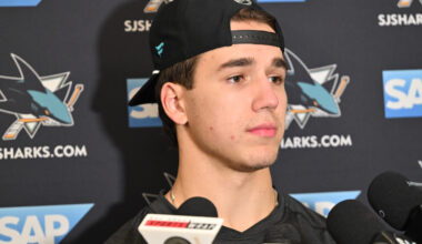 San Jose Sharks forward Michael Misa