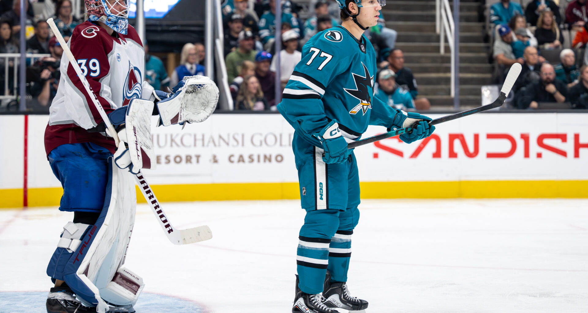San Jose Sharks forward Michael Misa