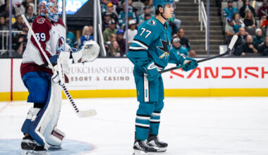 San Jose Sharks forward Michael Misa