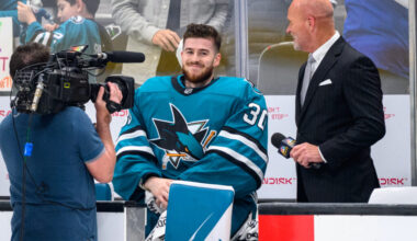 San Jose Sharks goalie Yaroslav Askarov