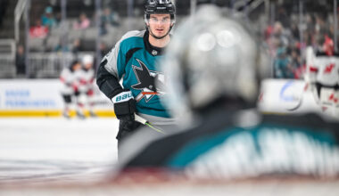 San Jose Sharks defenseman Sam Dickinson
